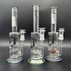 WP 12" 5mm Stemless Straight Tube Dale House Glass Slitted Cup Perk Green $215.99