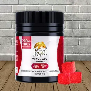 Koi THCV + ACV Gummies 200mg 20ct – Strawberry Acai Flavor