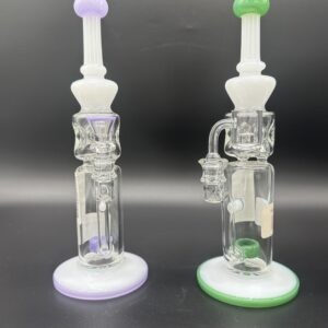 Water Pipe 12" 5mm Thick Straight Tube Banger Hanger with Showerhead Perk