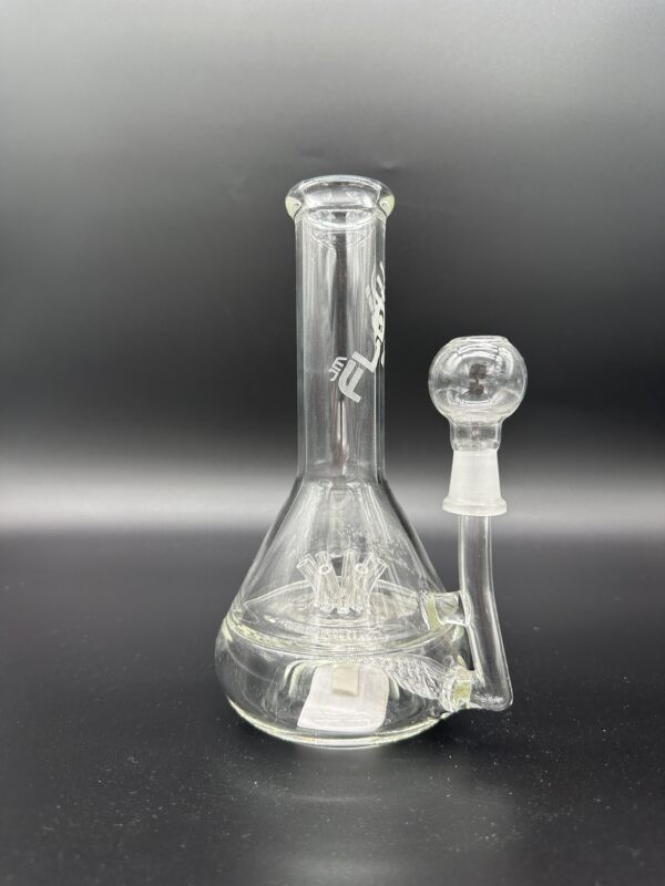 Water Pipe 10" 5mm Thick Stemless Beaker JM Flow Inline Diffused Perk, Spike Perk Clear $329.99