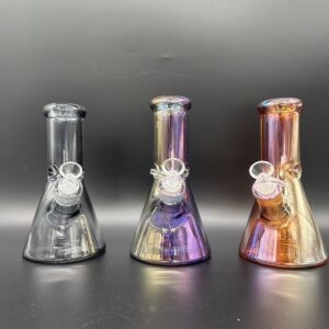 WaterPipe 9" 9mm Thick Beaker Metalic Color with Ice Catcher
