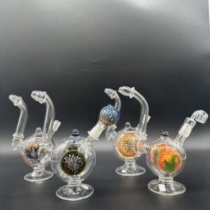 Water Pipe 9" 5mm Thick Bent Neck Banger Hanger Wig Wag