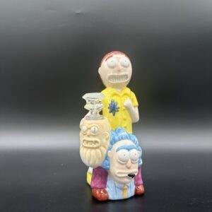 Water Pipe 7" 5mm Thick Rick & Morty Diffused Stem