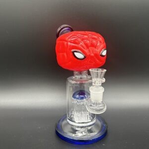Water Pipe 18" 5mm Thick Banger Hanger with Palm Tree Perk Spiderman