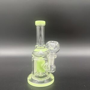 Water Pipe 6.5" 5mm Thick Bent Neck Banger Hanger Straight Tube with Spirle Perk
