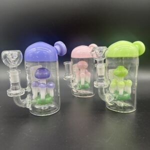 Water Pipe 5" 5mm Banger Hanger with Mushroom Perk