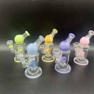 Water Pipe 6" 5mm Thick Banger Hanger with Dount Perk & Spirle Perk