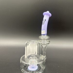 Water Pipe 6.5" 5mm Thick Recycler Birthday Cake Green Bear Glass with Sead of Life Perk