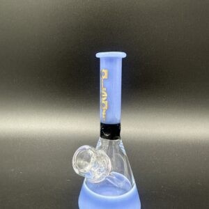 Water Pipe 6" 5mm Thick Beaker Stemless Aleaf Glass with Double Diffi Holes