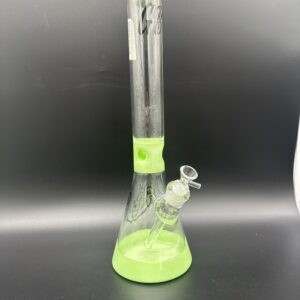 Water Pipe 18" Green Bear Beaker 7mm Thick with Ice Catcher