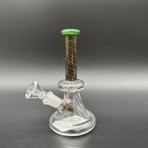 Water Pipe 6.5" 5mm Thick Wig Wag with Double Diffi Holes Perk