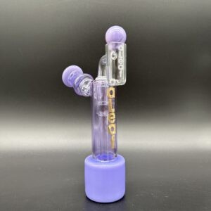 Water Pipe 7” Aleaf The Standing Bubbs with Ball Carb Cap, 90 Degree Male Banger, two 6mm Quartz Terp Pearls