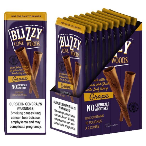 Blizzy Cone Wood Grape 2 Per Pack