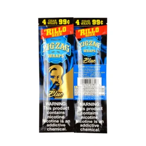 ZIG ZAG WRAP BLUE Rillo Size 4PK