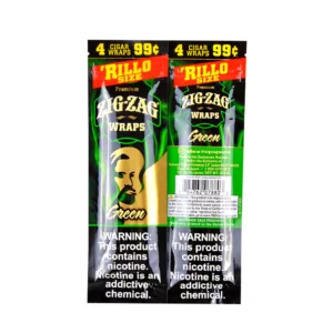 ZIG ZAG WRAP Green Rillo SIZE 4PK
