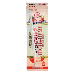 High Hemp Organic Wraps, Tobacco Free, Vegan, Non-GMO - (Straw Milk Berry)