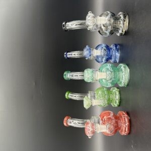 Waterpipe 7" 5mm Thick Banger Hnager Bent Neck with Double Diffi Holes