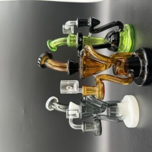 Water Pipe 9" Double Recycler Banger Hanger with Double Diffi Holes Perk