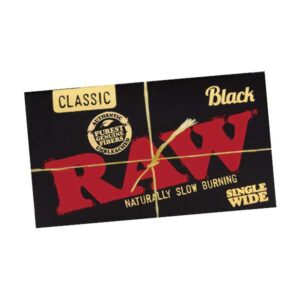 RAW Classic BLACK SINGLE WIDE PAPER