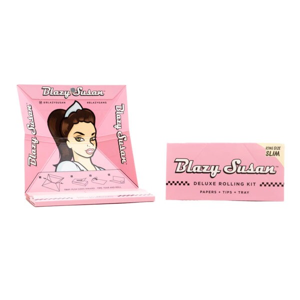 Blazy Suzan Deluxe Rolling Kit Papers + Tips +Tray  King Size Slim