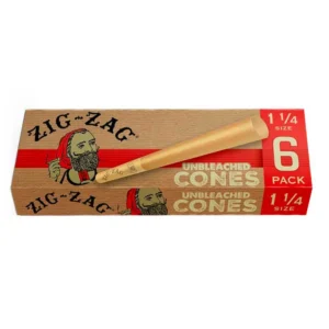 Zig Zag Unbleached Cones 1 1/4 6Pk