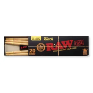 Raw Classic Black Cones King Size 20pk