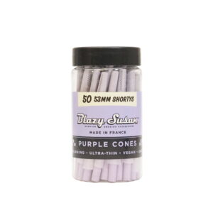Blazy Susan Purple Pre-Rolled Cones, 50 Count (53mm Shortys)