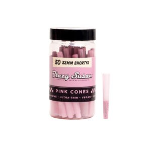 Blazy Susan Pink Pre-Rolled Cones, 50 Count (53mm Shortys )