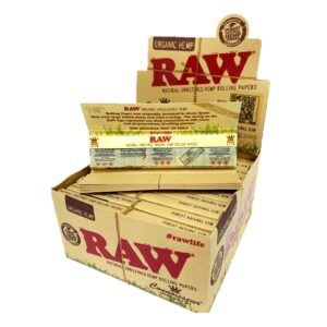 Raw Organic Hemp Connoisseur 1 1/4 papers + Tips