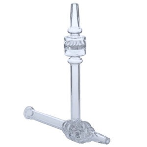 6" Glass Dab Straw w/ Honeycomb Perc