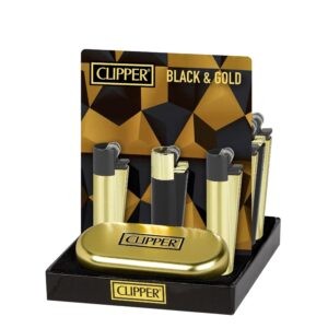 Metal Clipper Reusable {Black & Gold}