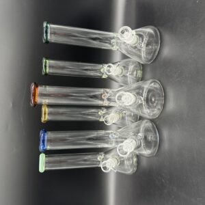 WaterPipe 10" 5mm Thick Beaker with Colored Mouthpiece