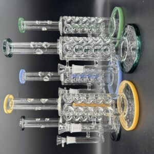 Water Pipe 11" Straight Tube 5mm Thick Fab Egg With Inline perc