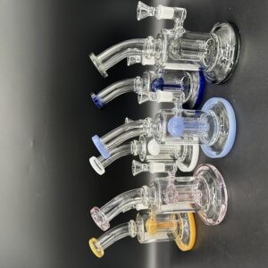 WaterPipe Bent Neck Banger Hanger with Palm Tree Perc