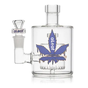 Water Pipe 8" 5mm Aleaf The Chubby Bubbler with Palm Tree Perc (Blue)