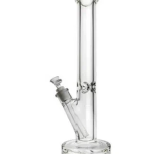 Water Pipe 16" 9mm Thick Straight Tube with Ice Catcher & Down Stem Diffused Clear