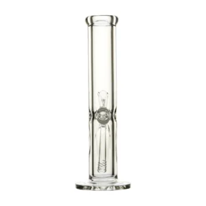 Water Pipe 12" 9mm Thick Straight Tube with Ice Catcher & Downstem Diffused Clear