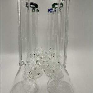 WaterPipe 18" 9mm Thick Beaker with Colored Mouthpiece