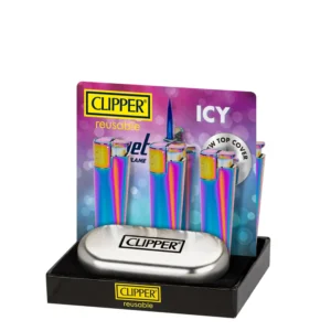 Clipper Classic Large | Premium Metal - Jet Flame - {Icy}