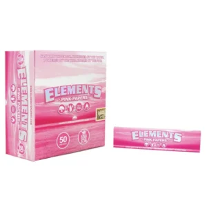 Elements Pink Papers 1 1/4 50 leaves per Pack Vegan Gum