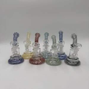 WaterPipe Bent Neck Banger Hanger 6" 5mm Thick Diffi Perk