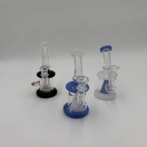 WaterPipe 6” 5mm Thick Bent Neck Banger Hanger Mushroom Perk