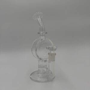 WaterPipe Bent Neck Banger Hanger with HoneyComb Perk Clear