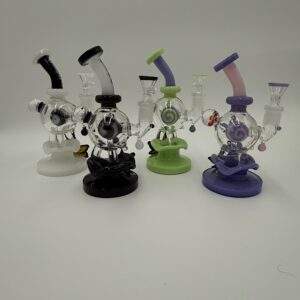 Aleaf WaterPipe 8” 5mm Thick Banger Hanger Bent Neck Lilly Bomb