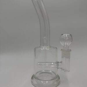 WaterPipe 12” 5mm Thick Bent Neck Banger Hanger Clear with SplashDome & Perk