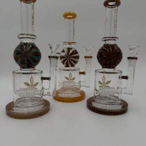 Aleaf WaterPipe Banger Hanger Reversed Colors Barrel Perk