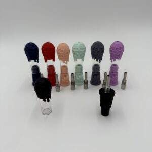 5" Honeycomb Silicone Straw & Glass