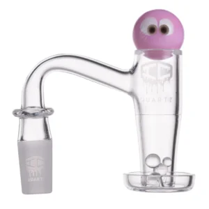 IC Quartz -   CELESTIAL  | 14mm Male 90° Quartz Banger with Carb Cap and Terp Balls