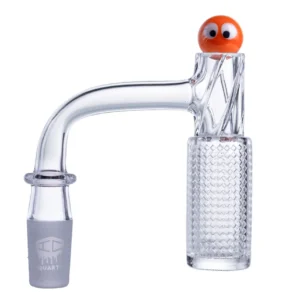 IC Quartz -   ELITE  | 14mm Male 90° Quartz Banger with Carb Cap and Terp Balls