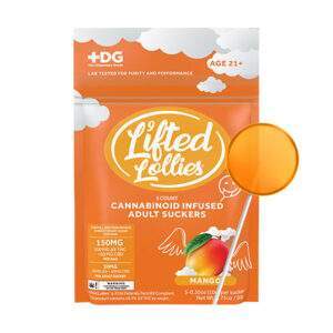 Lifted Lollies Infused Adult Suckers | (5ct) 150mg  {Mango}